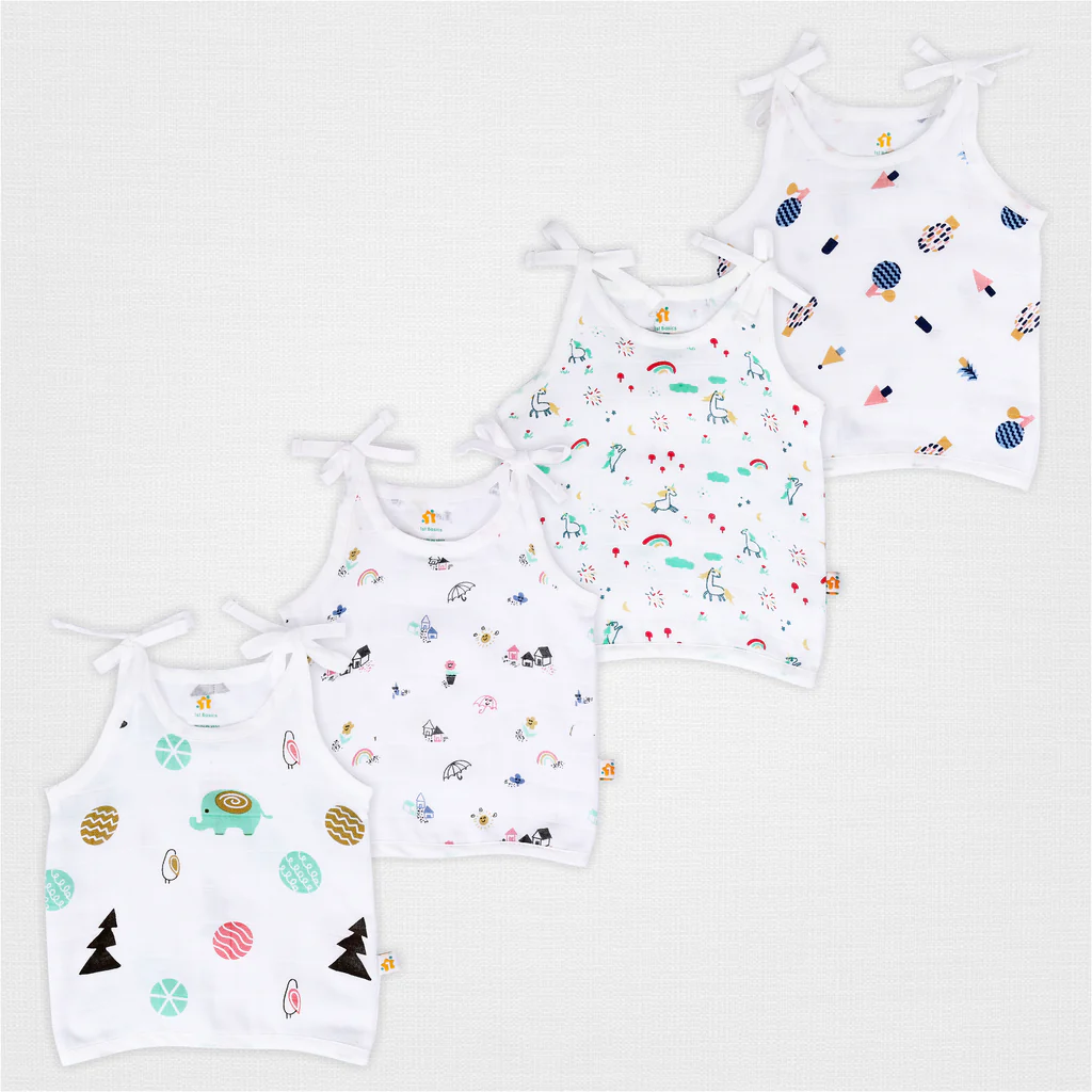 1st Step Muslin Knot Jhabla - Medium (6-9 Months)