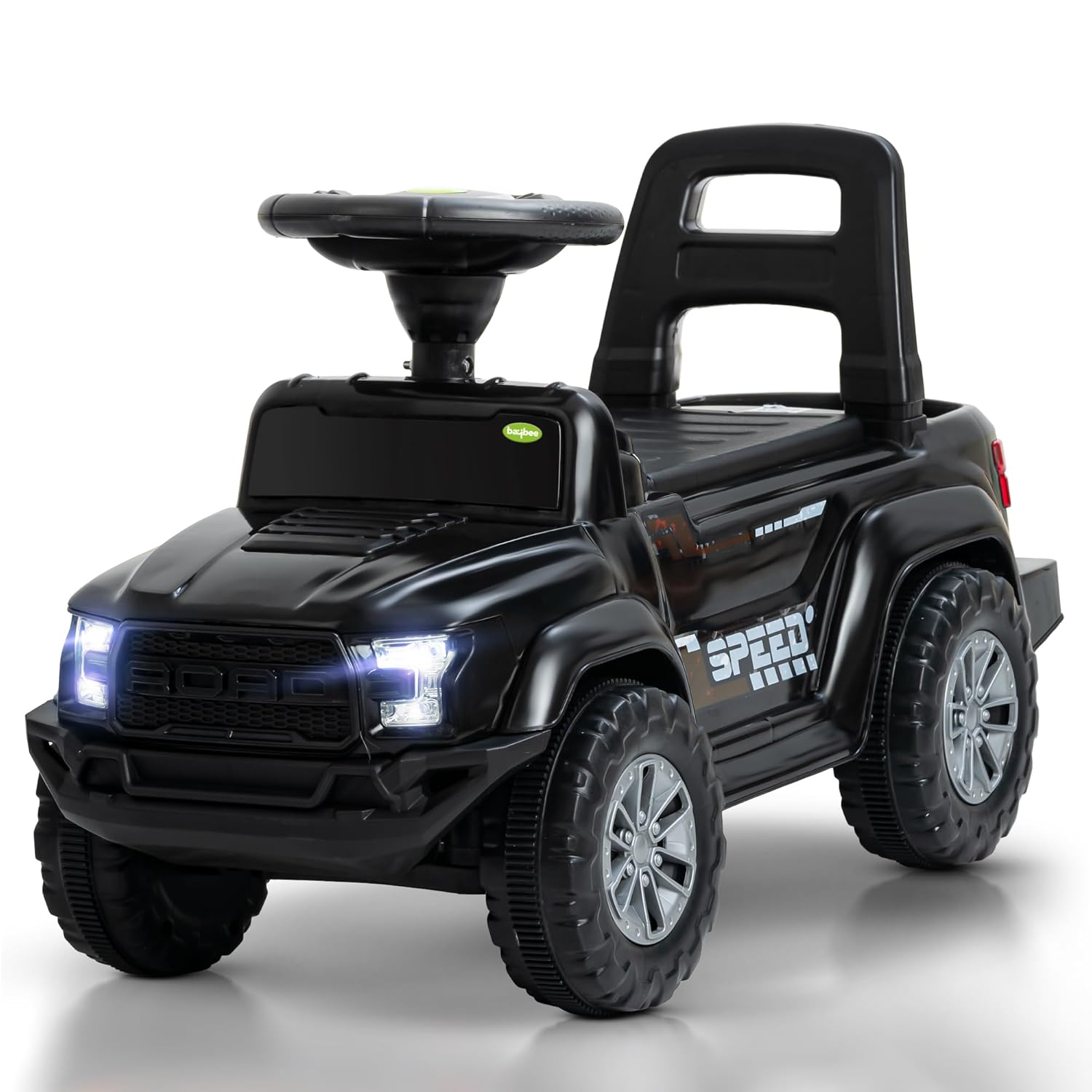 Baybee Push Ride on Baby Jeep for Kids Toys with LED Light & Storage Bin-Black Baybee Push Ride on Baby Jeep for Kids Toys with LED Light & Storage Bin-Black