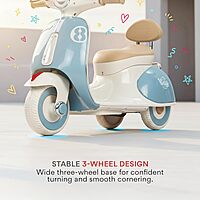 Baybee Vintage Battery Operated Bike for Kids, 1 to 5 Years Boys Girl (Blue)