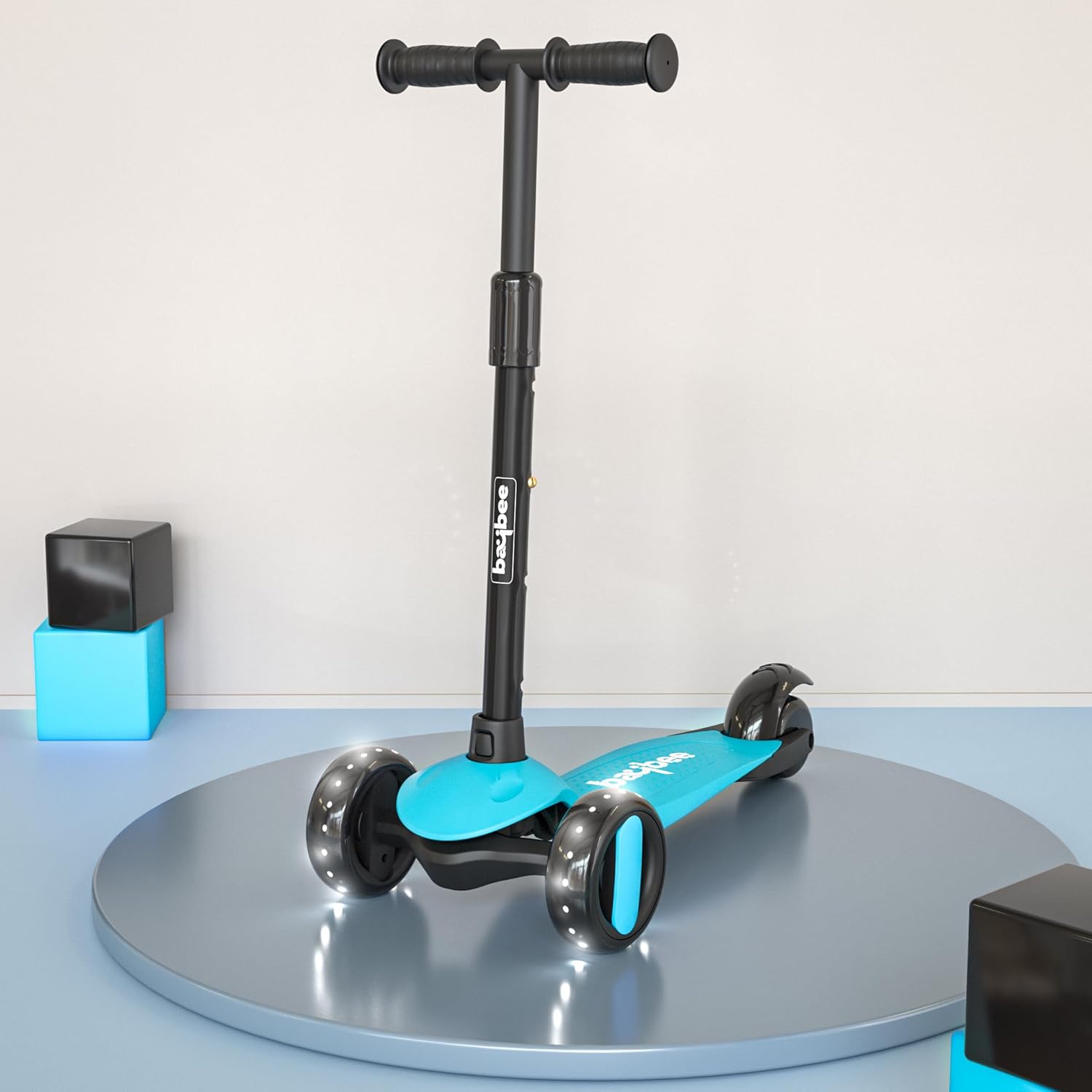 Baybee Alpha Glide Kick Scooter for Kids - Light Blue Baybee Alpha Glide Kick Scooter for Kids - Light Blue