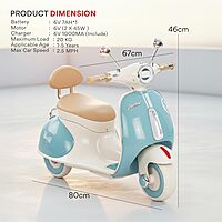 Baybee Vintage Battery Operated Bike for Kids, 1 to 5 Years Boys Girl (Blue)