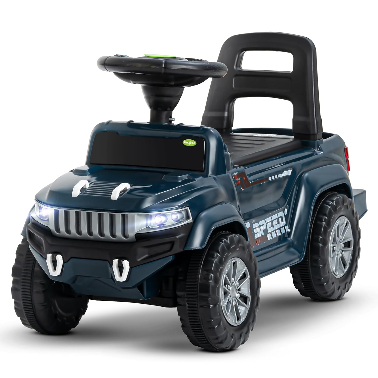 Baybee Push Ride on Baby Jeep for Kids Toys with LED Light & Storage Bin- Navy Blue Baybee Push Ride on Baby Jeep for Kids Toys with LED Light & Storage Bin- Navy Blue