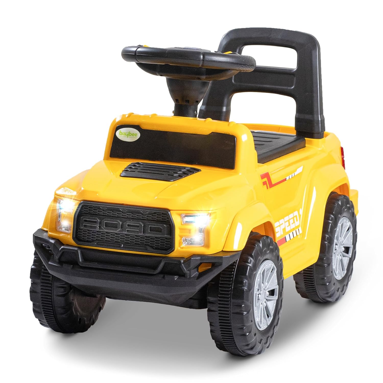 Baybee Push Ride on Baby Jeep for Kids Toys with LED Light & Storage Bin-Yellow Baybee Push Ride on Baby Jeep for Kids Toys with LED Light & Storage Bin-Yellow